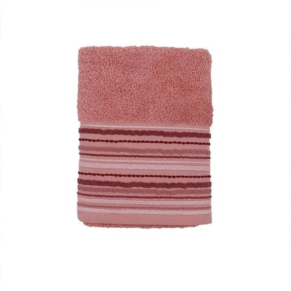 Nova home lena jacquard towel, pink color, 50x90 size - Nova Home