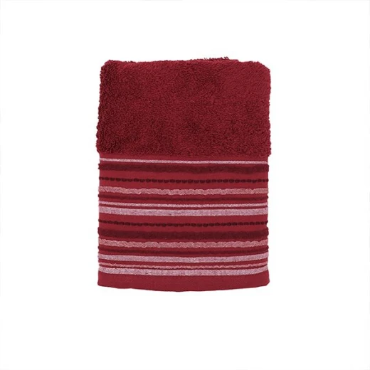 Nova home lena jacquard towel, red color, 50x90 size Nova home lena jacquard towel, red color, 50x90 size