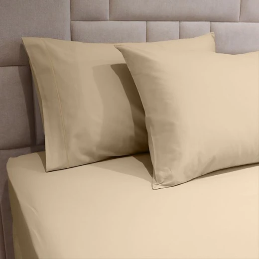 Fieldcrest Plain Fitted Sheet Set, Cotton, Ivroy Color, Queen Size, 3 Pieces - Fieldcrest - Image 4
