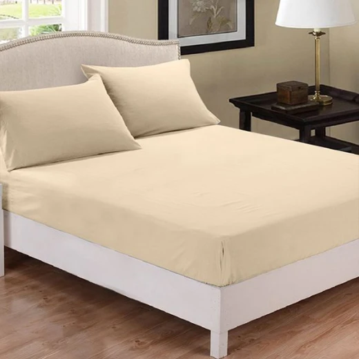 Fieldcrest Plain Fitted Sheet Set, Cotton, Ivroy Color, Queen Size, 3 Pieces Fieldcrest Plain Fitted Sheet Set, Cotton, Ivroy Color, Queen Size, 3 Pieces