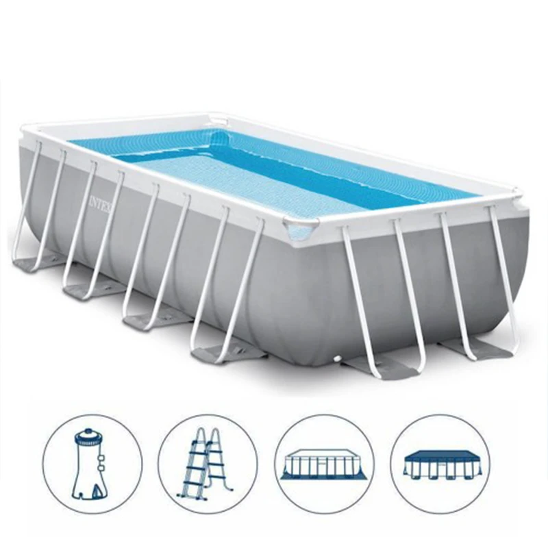 Intex Prism  Frame Pool With Filter, 4.88 X 2.44 X 1.07 - Intex