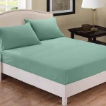 Fieldcrest plain fitted sheet set, jade color, twin size - Fieldcrest