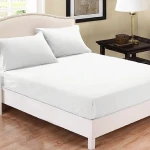 Fieldcrest plain fitted sheet set, white color, twin size - Fieldcrest