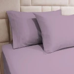 Fieldcrest plain pillowcase set, cotton, purple color, 2 pieces - Fieldcrest