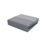 طقم شرشف مطاط, بولي قطن, باللون الرمادي, حجم مفرد كبير, قطعتان من كانون - كانون