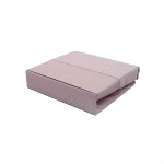 Cannon dots and stripes fitted sheet set, poly cotton, rose color, king size, 3 pieces - Cannon