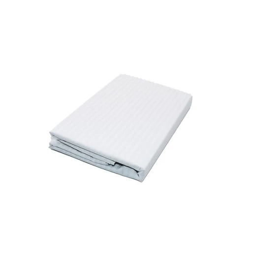 Cannon dots and stripes bed sheet set, poly cotton, white color, king size, 4 pieces - Cannon - Image 3