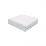 Cannon dots and stripes bed sheet set, poly cotton, white color, king size, 4 pieces - Cannon