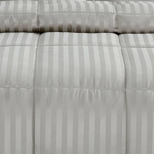 Nova Home UltraStripe Hotel Style Comforter Set, Grey Color, King Size, 6 Pieces - Nova Home - Image 4