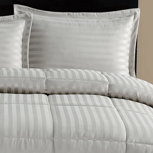 Nova Home UltraStripe Hotel Style Comforter Set, Grey Color, King Size, 6 Pieces - Nova Home - Image 3