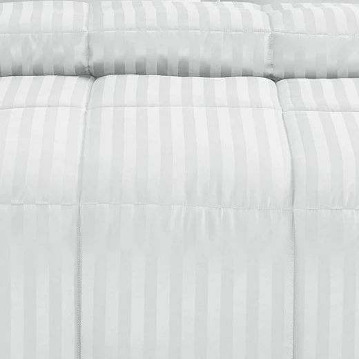 Nova home ultrastripe hotel style comforter set, white color, king size, 6 pieces - Nova Home - Image 4