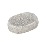 Wenko "Puro" soap dish, plastic polyresin, light grey - Wenko