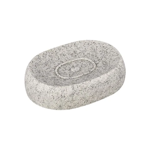 Wenko "Puro" soap dish, plastic polyresin, light grey Wenko "Puro" soap dish, plastic polyresin, light grey