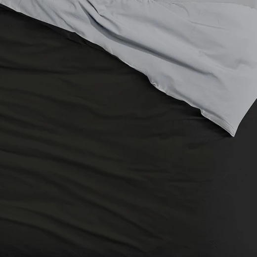 Nova Home Plain Comforter Set, Black And Grey Color, King Size, 6 Pieces - Nova Home - Image 4