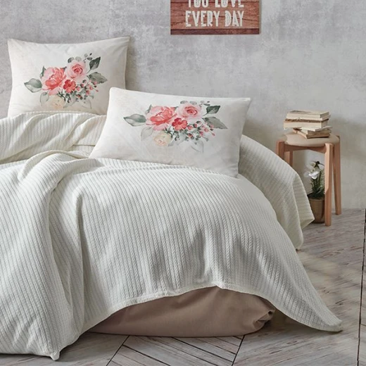 Nova Home Rosanna Pique Bedspread Set, Cream Color, Twin Size, 3 Pieces Nova Home Rosanna Pique Bedspread Set, Cream Color, Twin Size, 3 Pieces