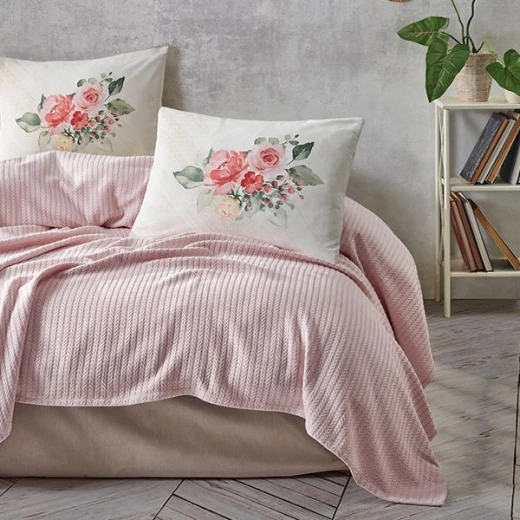 Nova Home Rosanna Pique Bedspread Set, Pink Color, Twin Size, 3 Pieces Nova Home Rosanna Pique Bedspread Set, Pink Color, Twin Size, 3 Pieces