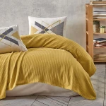 Nova Home Trigon Pique Bedspread Set, Yellow Color, King Size, 4 Pieces - Nova Home
