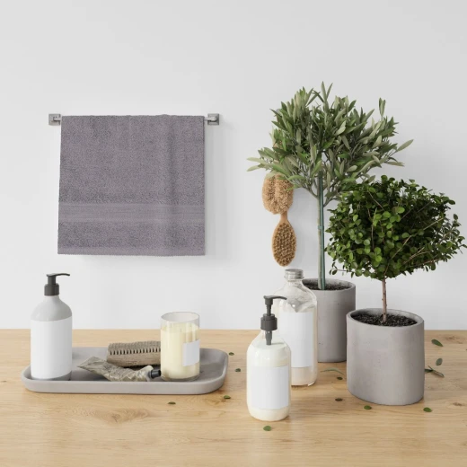 Nova Home Premium Collection Towel, Grey Color, 40 x 60 Cm - Nova Home - Image 3