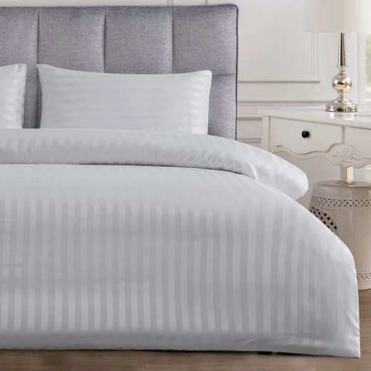Nova Home UltraStripe Hotel Style Duvet Cover Set, 220x260 Size, Grey Color - Nova Home - Image 4