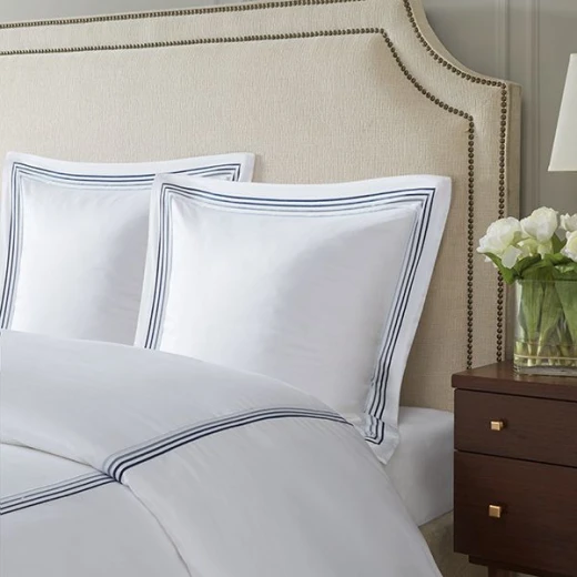 Nova home cruise euro sham set, white and navy color, 65x65 size Nova home cruise euro sham set, white and navy color, 65x65 size