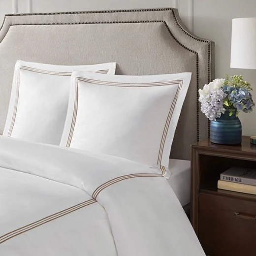 Nova home venice euro sham set, white and beige color, 65x65 size Nova home venice euro sham set, white and beige color, 65x65 size
