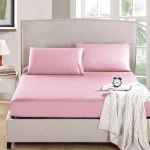 Nova Home MicroBasic Fitted Sheet Set, Twin Size, Pink Color - Nova Home