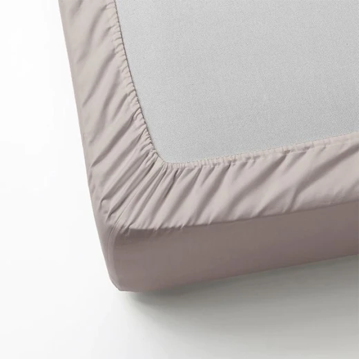 Nova home microbasic fitted sheet set, twin size, light brown color - Nova Home - Image 2
