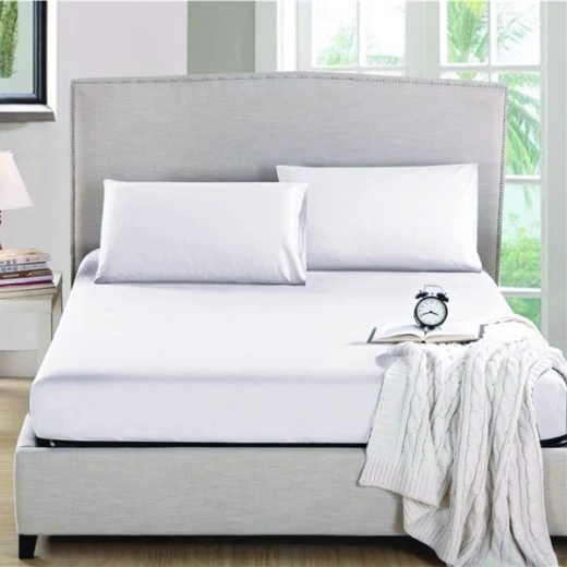 Nova Home MicroBasic Fitted Sheet Set, Twin Size, White Color Nova Home MicroBasic Fitted Sheet Set, Twin Size, White Color