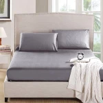 Nova home microbasic fitted sheet set, king size, grey color - Nova Home