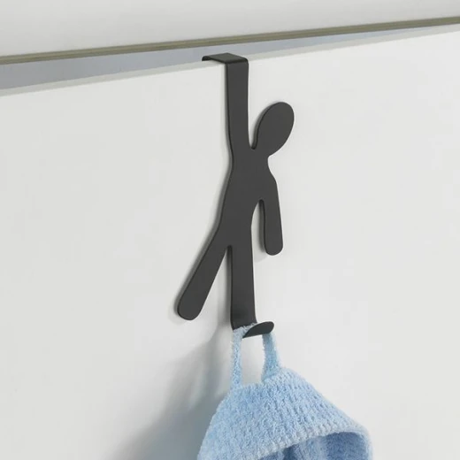 Wenko door hook "Boy", stainless steel, black - Wenko - Image 2