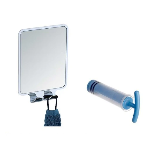 Wenko Wall Mirror "Vacuum-loc Quadro", Glass, Silver - Wenko - Image 5