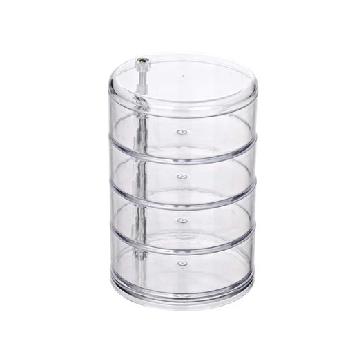 Wenko Rotating Makeup Organizer Clear Acrylic Vanity Storage Compact 11.5x17.5cm - Wenko - Image 3