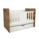 Pierre cardin opale baby cot with mattress, natural color - Pierre Cardin