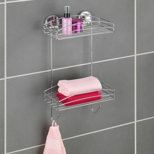 Wenko milazzo vacuum-loc wall rack, 2-tier - Wenko - Image 3