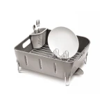 Simplehuman Compact Plastic Dish Rack, Grey Color - Simplehuman
