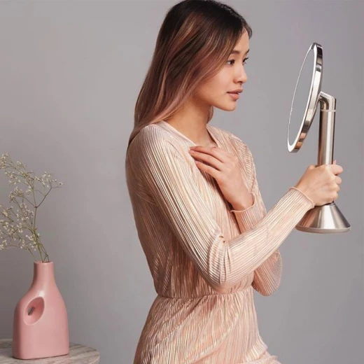 Simplehuman stainless steel sensor mirror, pink color, 20 cm - Simplehuman - Image 2