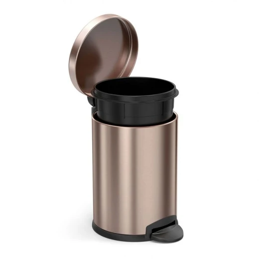 Simplehuman Stainless Steel Trash Bin, Rose Gold Color, 4.5 Liter - Simplehuman - Image 3