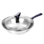 Tefal Emotion Stainless steel Wok Pan + Lid, 28 Cm - Tefal