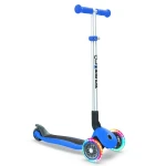 Globber Foldable Lights Scooter, Blue Color - Globber