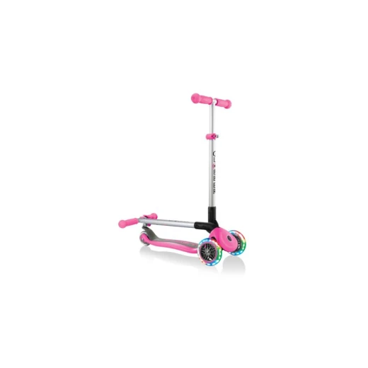 Globber Foldable Lights Scooter, Pink Color - Globber - Image 2