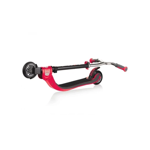 Globber Flow 125 Foldable Scooter, Black and Red Color - Globber - Image 2