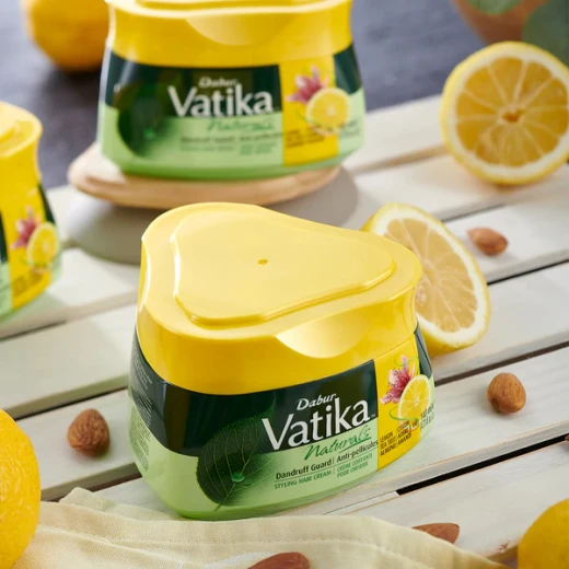 Vatika Naturals Dandruff Guard Styling Hair Cream With Lemon, Tea Tree & Almond 140ml+70ml FREE - Vatika - Image 4