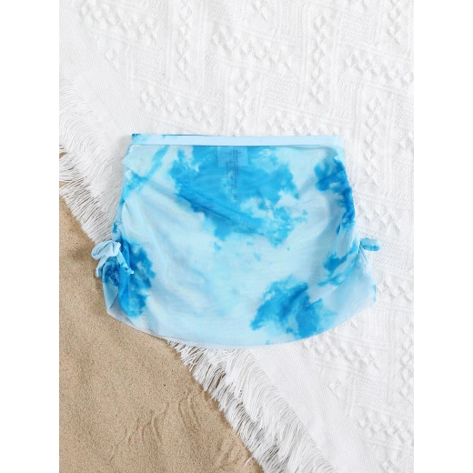 Girls Tie Dye Skirt, Blue Color, 5 - 6 Years - Image 3