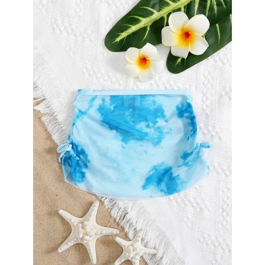 Girls Tie Dye Skirt, Blue Color, 5 - 6 Years - Image 2