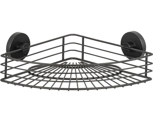Wenko Milazzo Vacuum-Loc Corner Shelf, Black Color Wenko Milazzo Vacuum-Loc Corner Shelf, Black Color