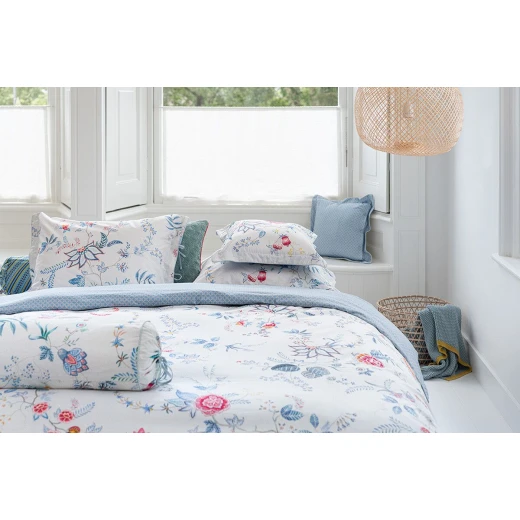 Bedding House, Soft Linen Duvet cover, 3 Pieces, King Size, White Color, Flower Festival Design - Bedding House - Image 2
