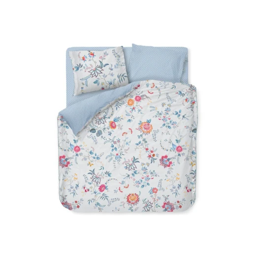Bedding House, Soft Linen Duvet cover, 3 Pieces, King Size, White Color, Flower Festival Design - Bedding House - Image 3
