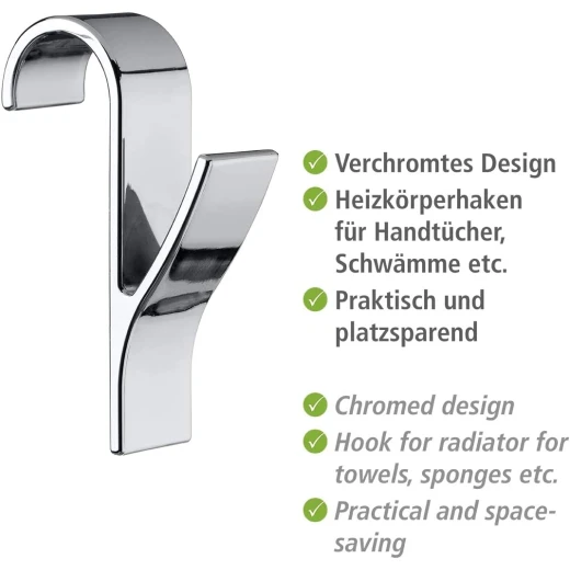 Wenko Radiator Hook Set, Chrome - Wenko - Image 2