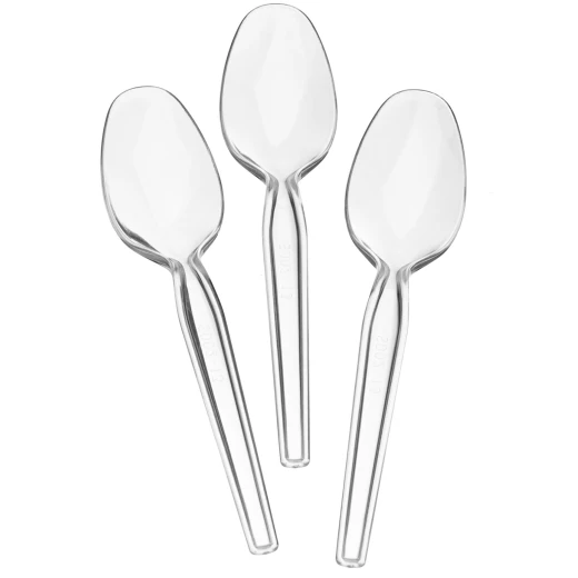 RZ Disposables Transparent Tea Spoons, 100 Pieces – Durable, clear plastic spoons ideal for tea, coffee, or desserts. Convenient for parties, events, or daily use. RZ Disposables Transparent Tea Spoons, 100 Pieces – Durable, clear plastic spoons ideal for tea, coffee, or desserts. Convenient for parties, events, or daily use.