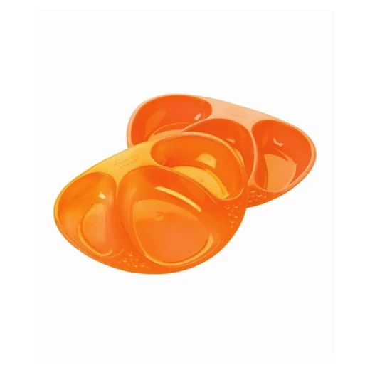 Tommee Tippee Section Plates Pack of 2, Orange Color Tommee Tippee Section Plates Pack of 2, Orange Color